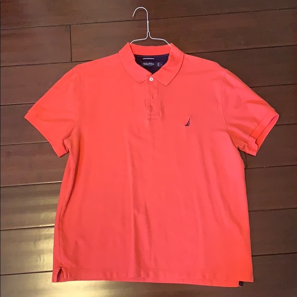 Nautica (Salmon or reddish pink) polo - Picture 1 of 3